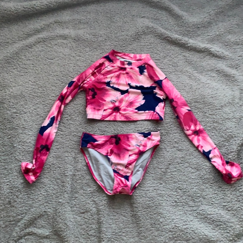 Zella floral bathing suit for kids , Size 10